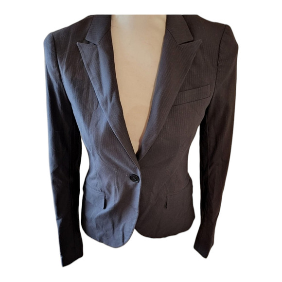 Theory Women’s Gray Single Button Lined Blazer Jacket Sz 4 - Picture 1 of 7